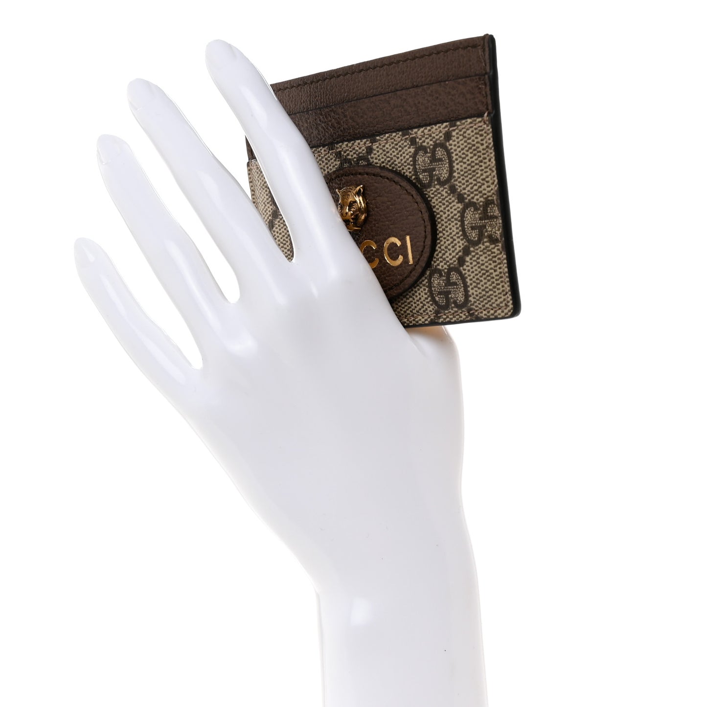 GG Supreme Monogram Neo Vintage Card Holder Beige Crop New Acero