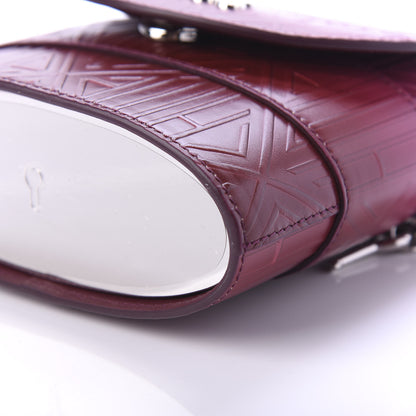 Chloe Calfskin Embossed Small Aby Lock Brown Purple 8 of 11