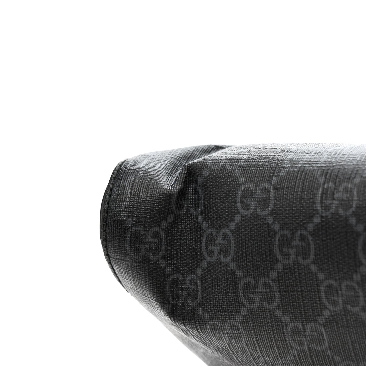 Gucci GG Supreme Monogram Appia Calfskin Web Flat Messenger Bag Black Grey 15 of 15