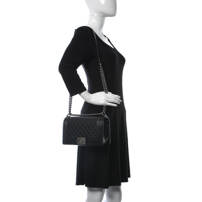 Chanel Lambskin Quilted Medium Boy Flap Black 2 of 10