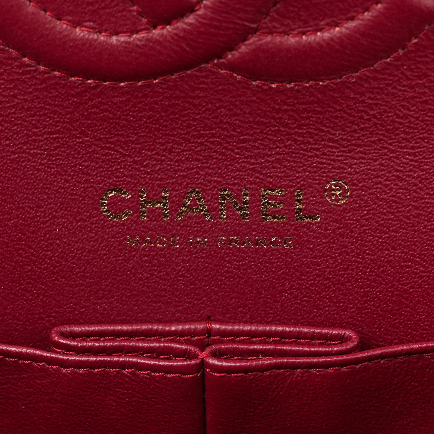 Iridescent Caviar Quilted Medium Double Flap Red