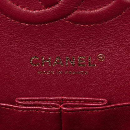 Chanel Iridescent Caviar Quilted Medium Double Flap Red 6 of 11