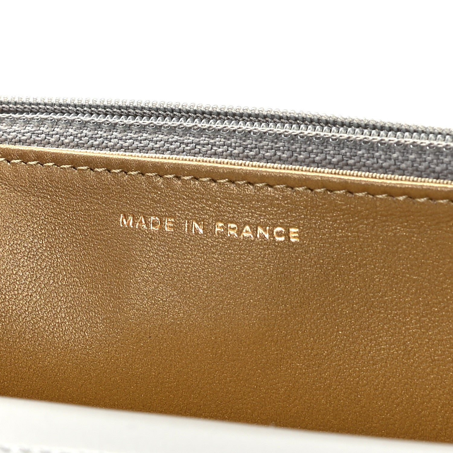 Chanel Lambskin Quilted CC Pearl Crush Wallet on Chain WOC Grey 7 of 11