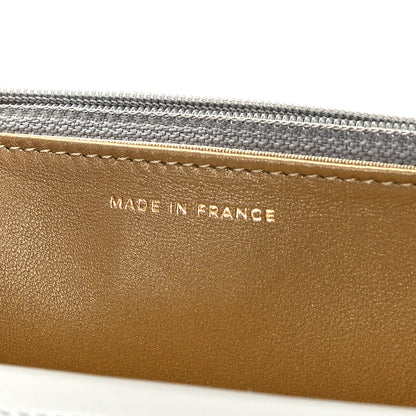 Chanel Lambskin Quilted CC Pearl Crush Wallet on Chain WOC Grey 7 of 11