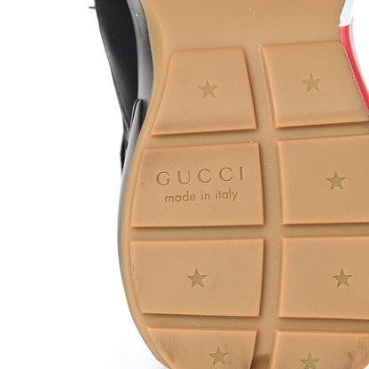 Gucci Calfskin Web Printed Mens Rhyton Sneakers 8 Black 6 of 10