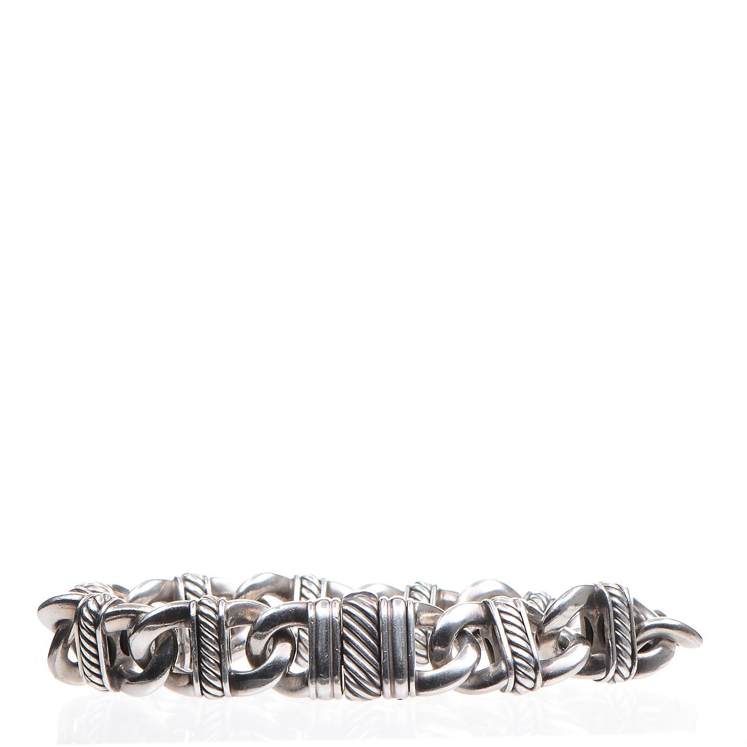 David Yurman Sterling Silver 14mm Madison Cable Link Bracelet 1 of 4