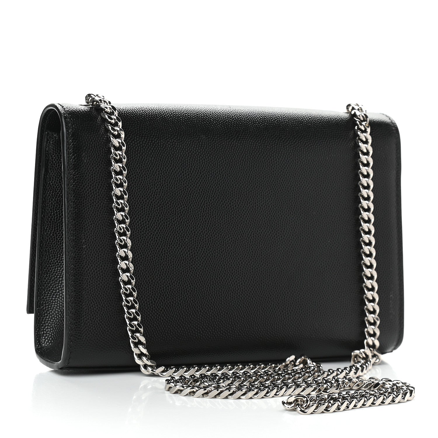 Saint Laurent Grain De Poudre Small Monogram Kate Satchel Black 3 of 9