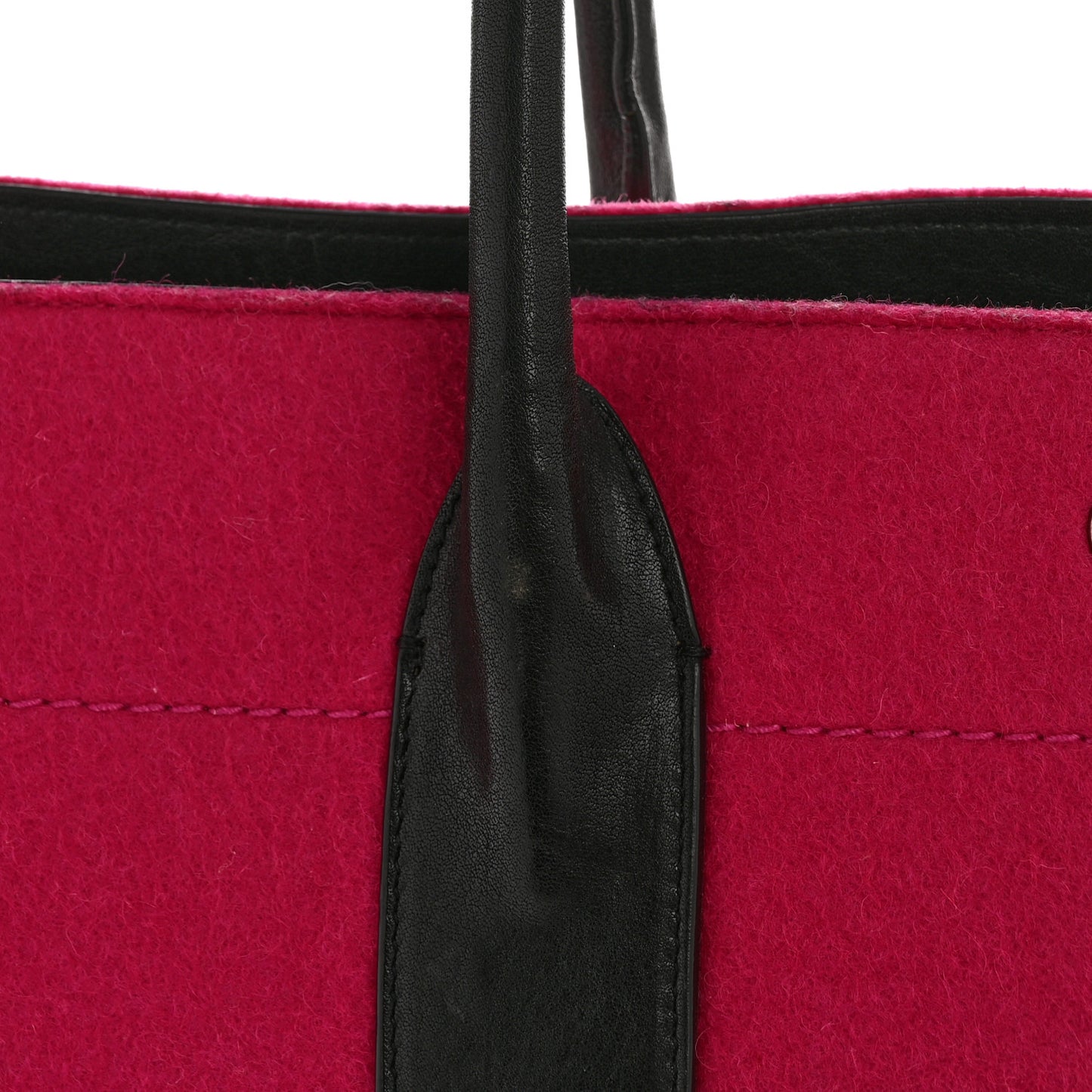 Wool Rive Gauche Tote Fuchsia
