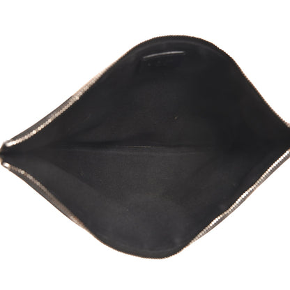 Givenchy Textured Coated Canvas Magnolia and Moth Print Large Zip Pouch Black 5 of 10