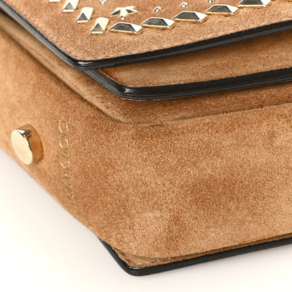 Jimmy Choo Suede Studded Bag Black Brown 7 of 8