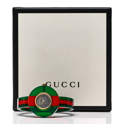 Gucci Stainless Steel Plexiglass Mother of Pearl 35mm Vintage Web Quartz Watch 5 of 5