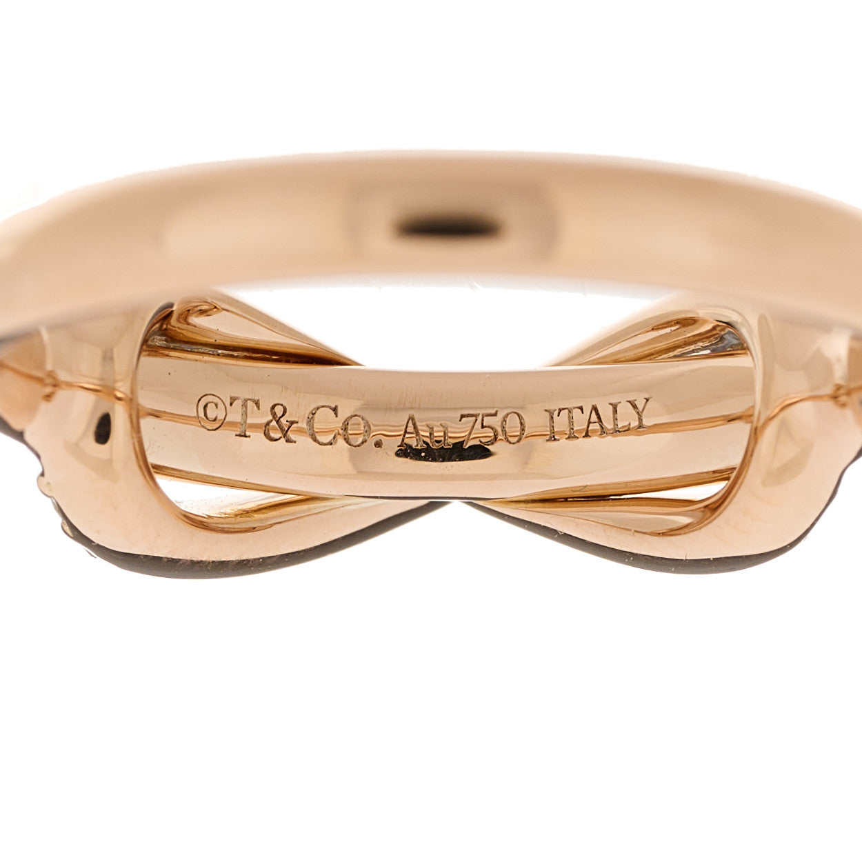 18K Rose Gold Diamond Infinity Ring 47 4.25