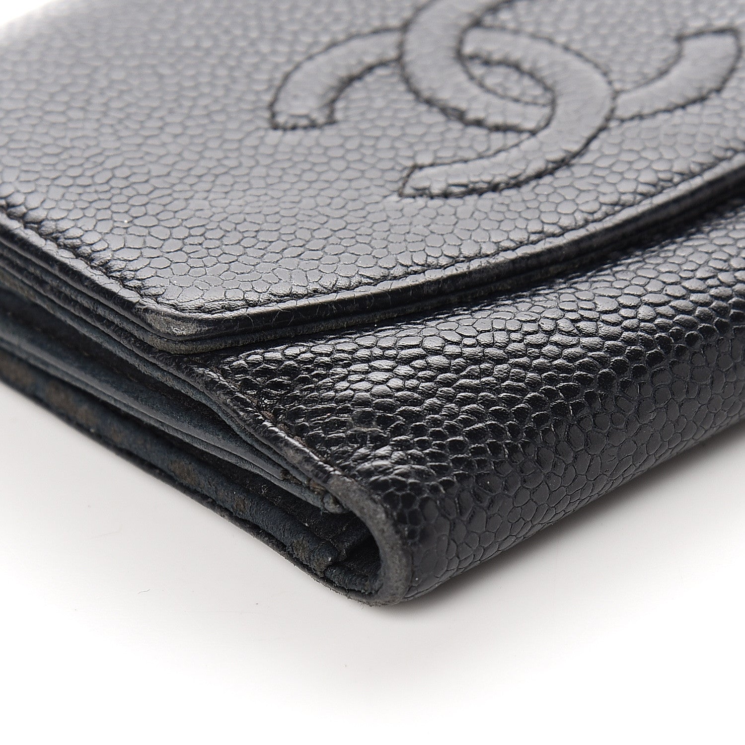 Chanel Caviar Timeless CC Compact French Wallet Black 9 of 14