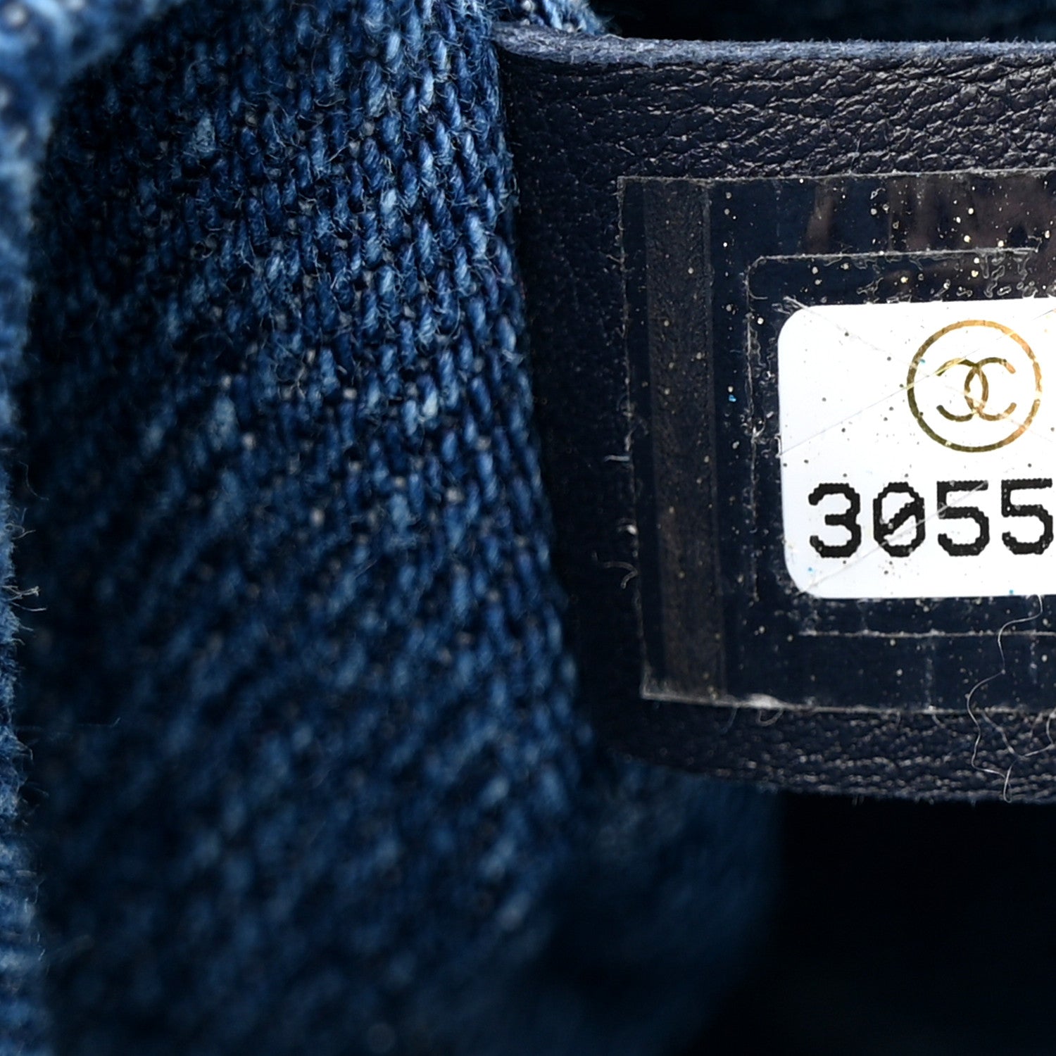 Chanel Denim Quilted CC Print Jumbo Single Flap Blue 7 of 10