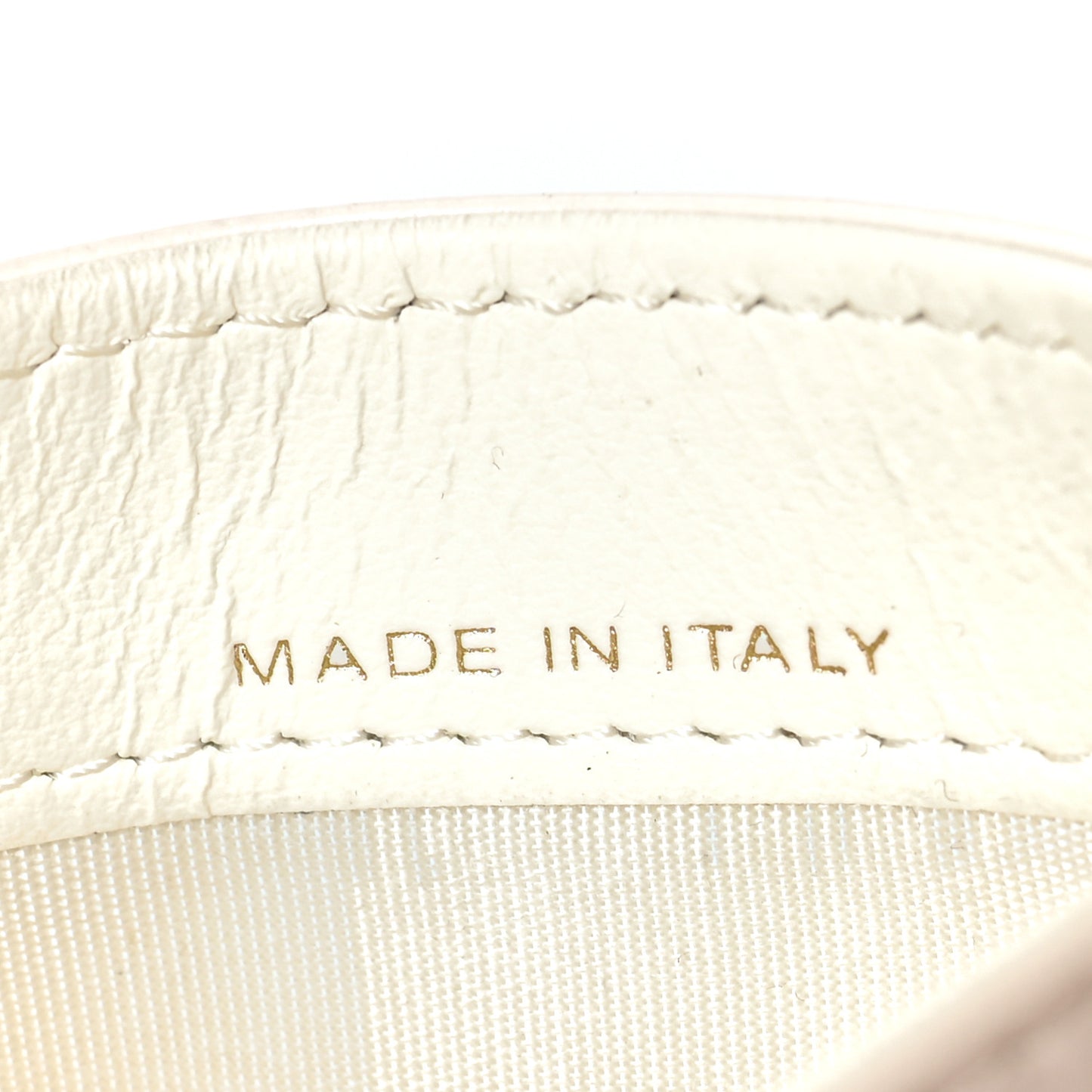 Lambskin Quilted Card Holder White