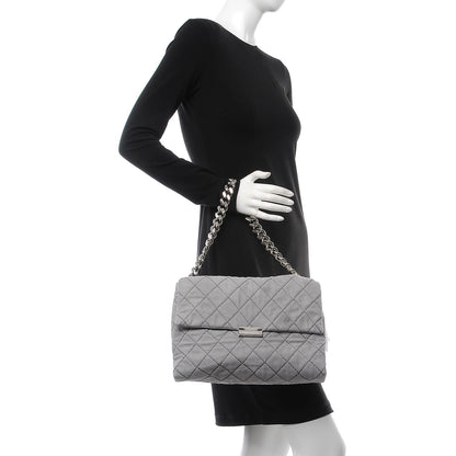 Stella McCartney Shaggy Deer Quilted Large Beckett Shoulder Bag Grey 2 of 9