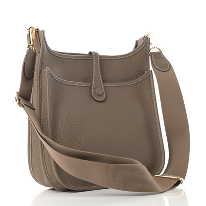 Hermes Taurillon Clemence Evelyne III PM Etoupe 3 of 11