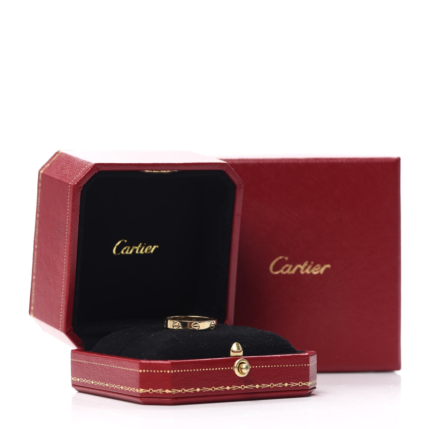Cartier 18K Yellow Gold 3.5mm LOVE Wedding Band Ring 55 7.25 4 of 6
