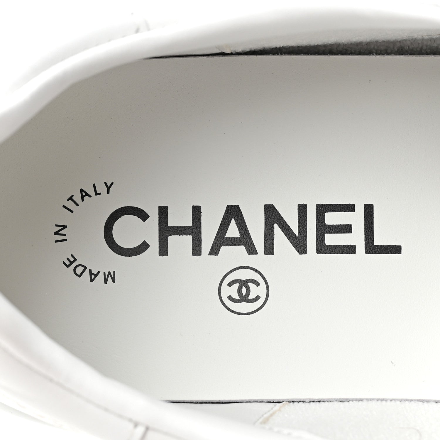 Chanel Calfskin Womens CC Logo Sneakers 38 White 7 of 9