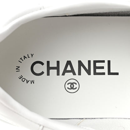 Chanel Calfskin Womens CC Logo Sneakers 38 White 7 of 9