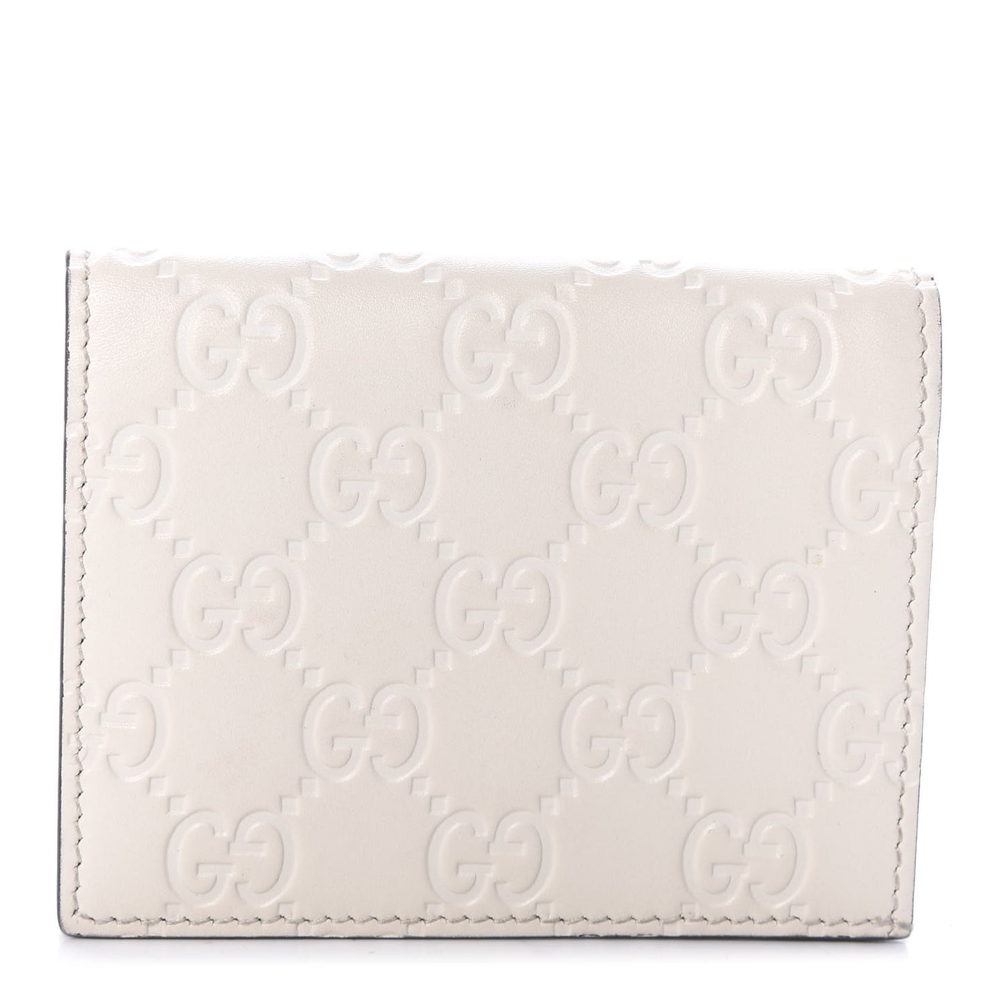 Guccissima Card Case Wallet White