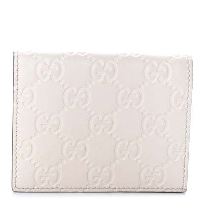 Gucci Guccissima Card Case Wallet White 1 of 5