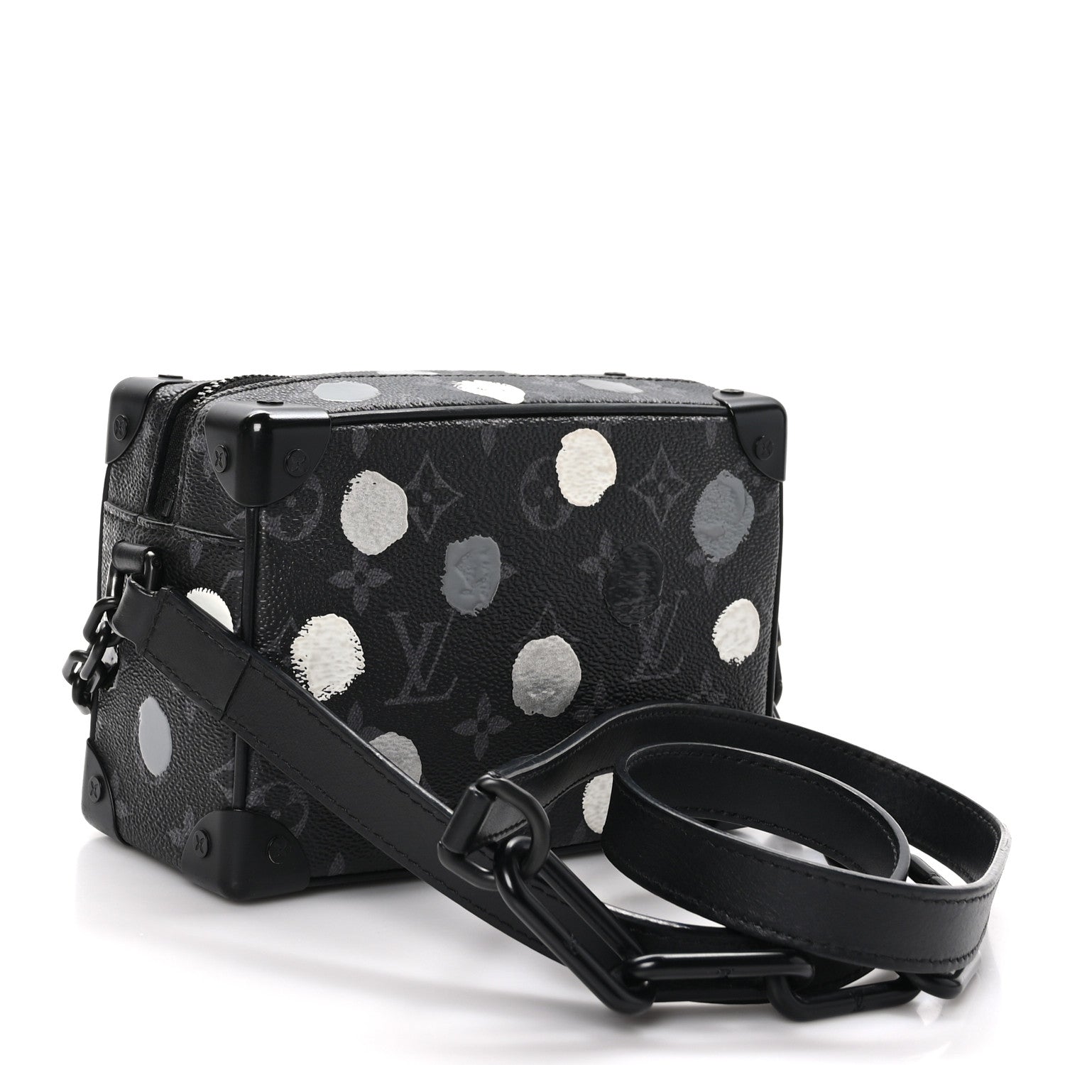 Louis Vuitton LV X YK Monogram Eclipse Dots Mini Soft Trunk Black Silver 3 of 9