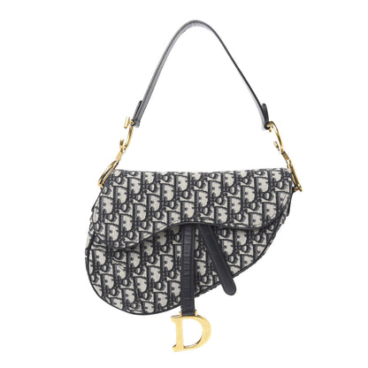 Christian Dior Oblique Saddle Bag Blue 1 of 8
