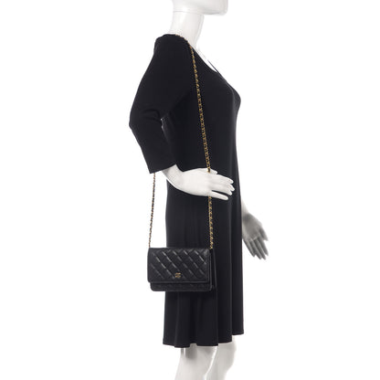 Chanel Caviar Quilted Wallet On Chain WOC Black 2 of 11