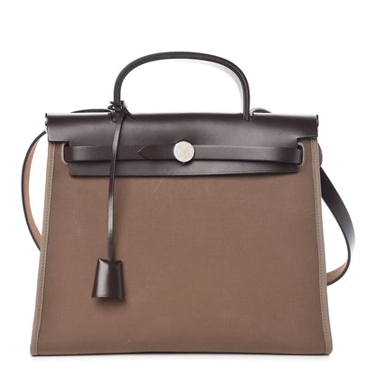 Hermes Vache Hunter Toile Herbag Zip 31 PM Etoupe Ebene 1 of 10