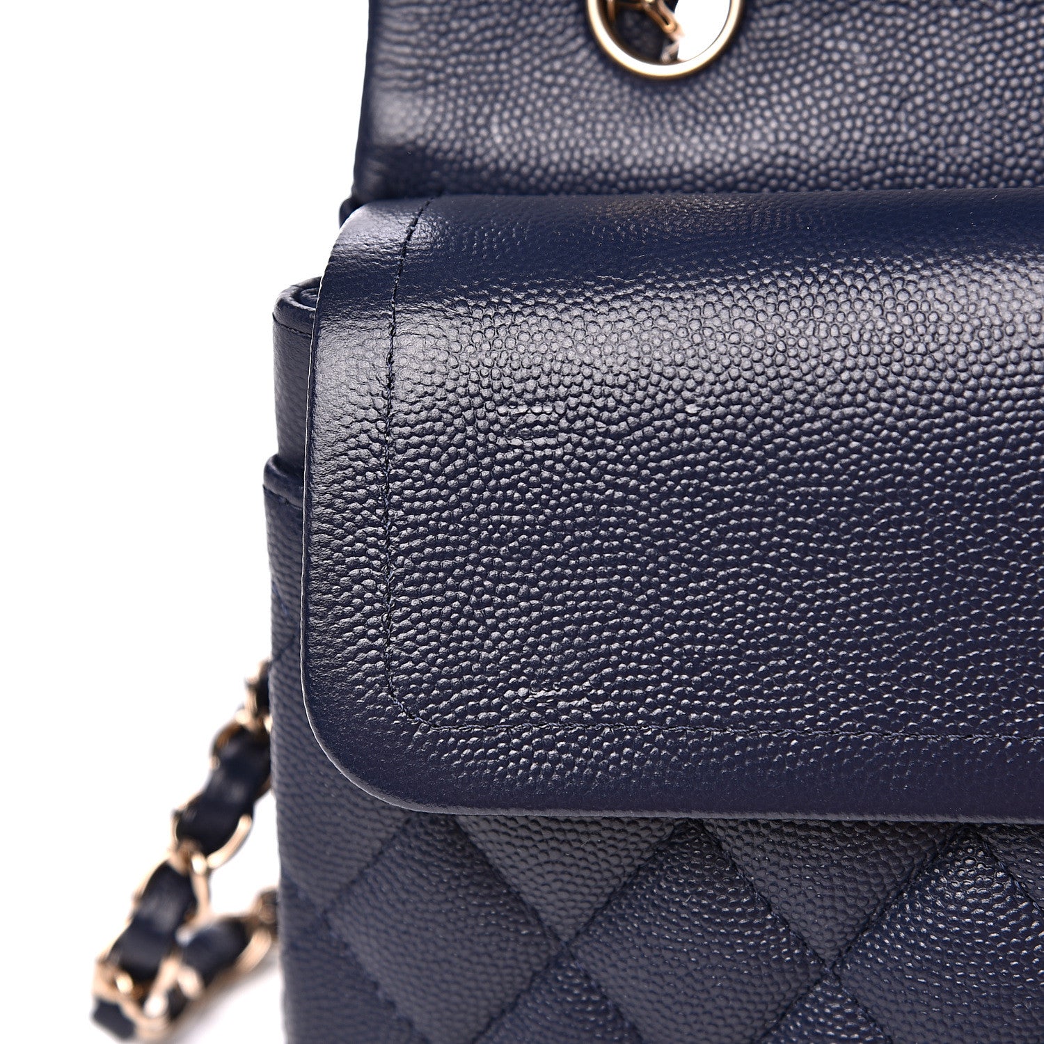 Chanel Caviar Quilted Small Double Flap Navy 12 of 13