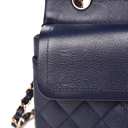 Chanel Caviar Quilted Small Double Flap Navy 12 of 13
