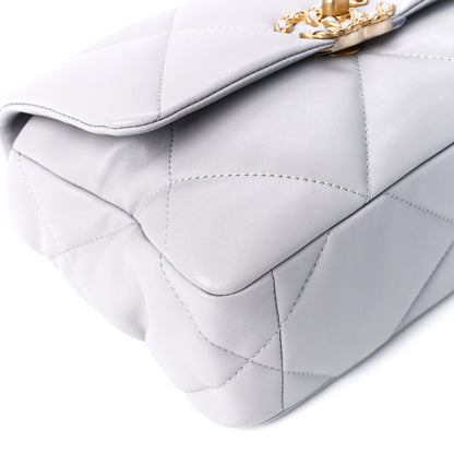 Chanel Lambskin Quilted Medium Chanel 19 Flap Grey 10 of 12