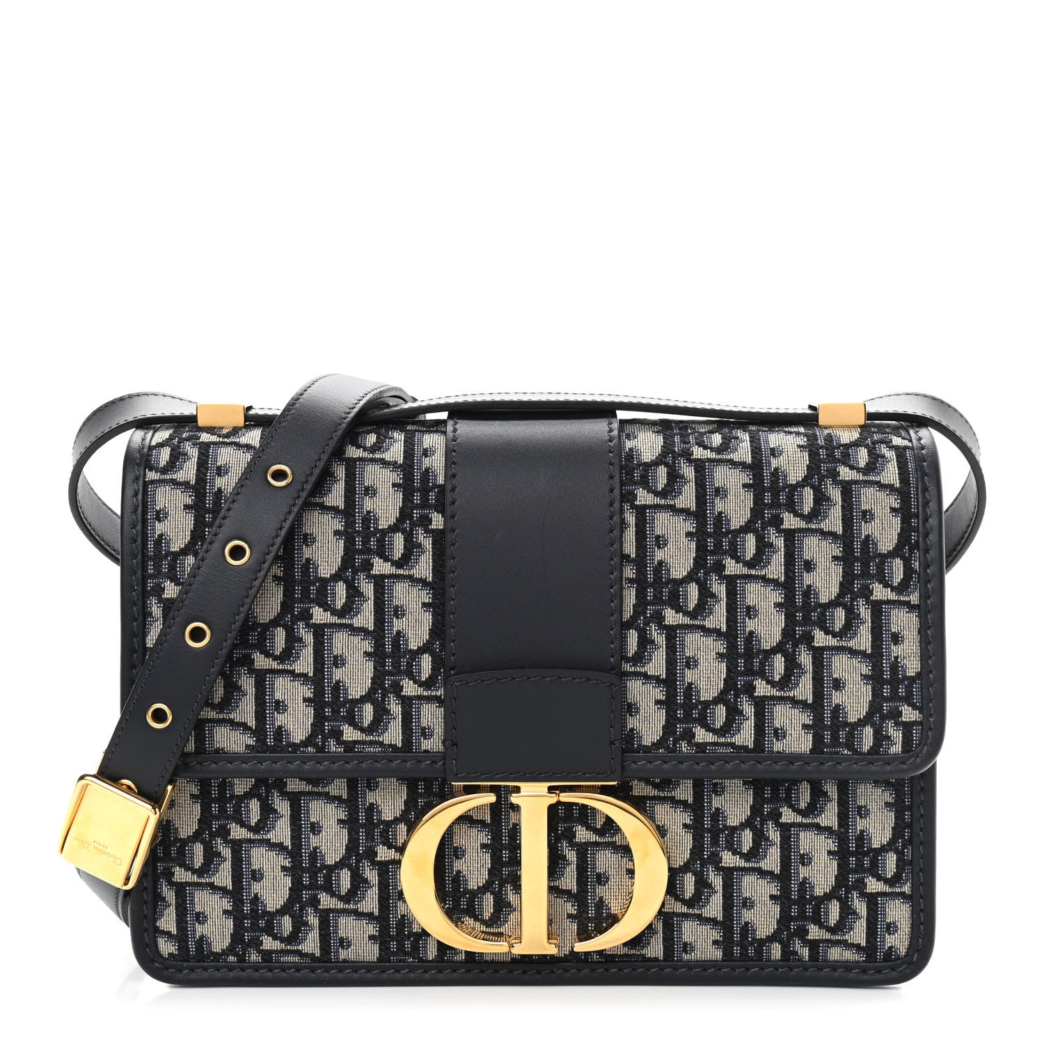 Christian Dior Oblique 30 Montaigne Flap Bag Blue 1 of 10