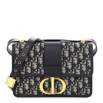 Christian Dior Oblique 30 Montaigne Flap Bag Blue 1 of 10