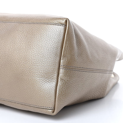 Gucci Metallic Pebbled Calfskin Large Soho Chain Shoulder Bag Golden Beige 9 of 11