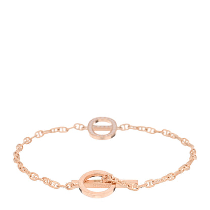 Hermes 18K Rose Gold Diamond Chaine D'Ancre Contour Bracelet SH 2 of 4