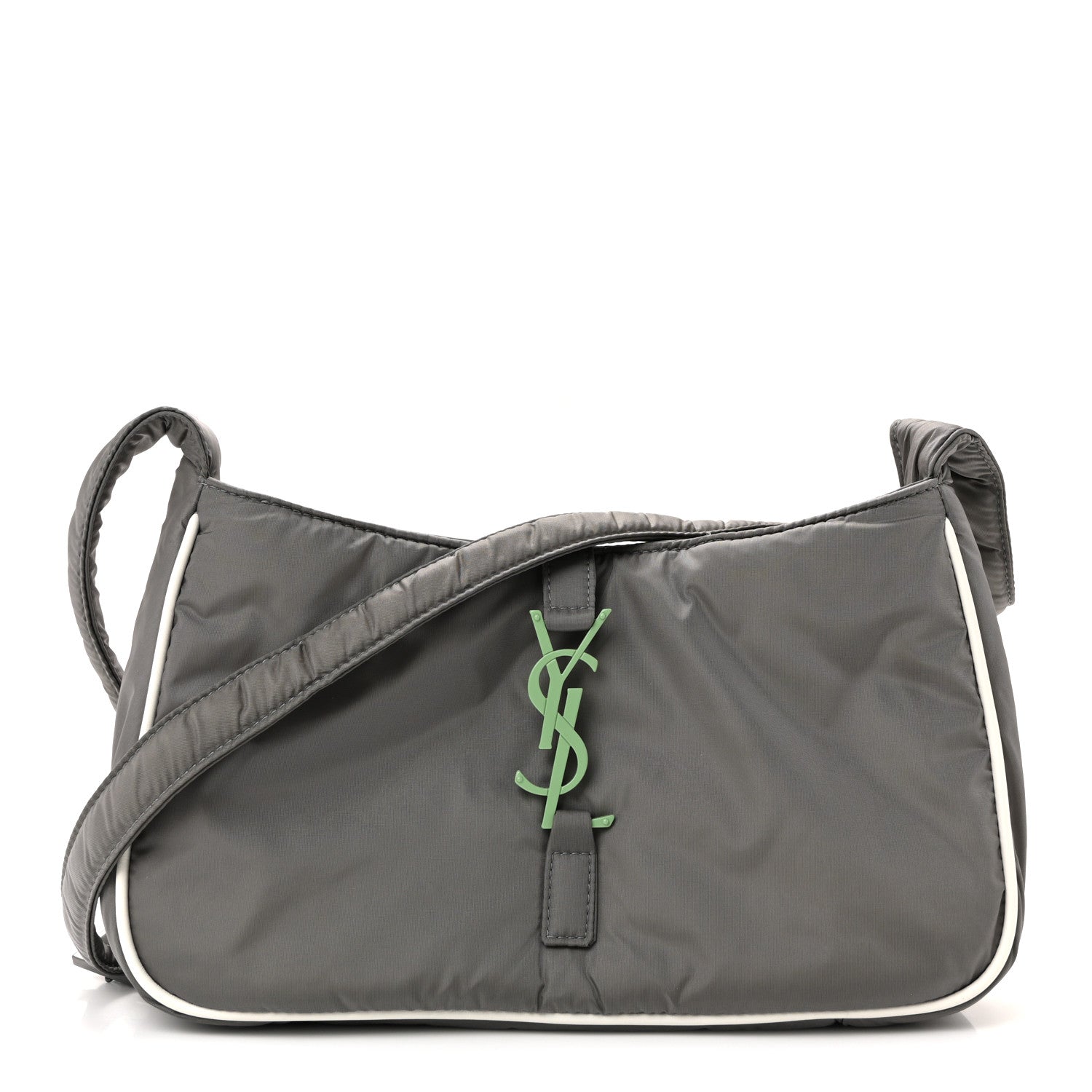 Saint Laurent Econyl Nylon Le 5 A 7 Hobo Grey 1 of 11