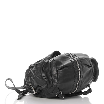 Alexander Wang Lambskin Marti Backpack Bag Washed Black Rhodium Hardware 5 of 9
