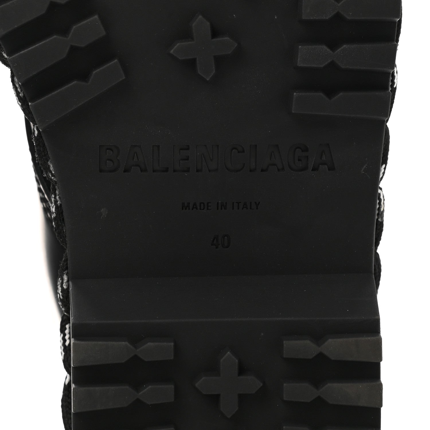 Balenciaga Calfskin Woven Detail Mens Combat Boots 40 Black 6 of 8