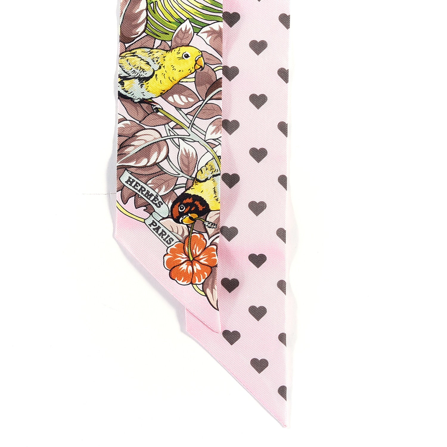 Hermes Silk Jungle Love Love Twilly Rose Pale Etoupe 4 of 7