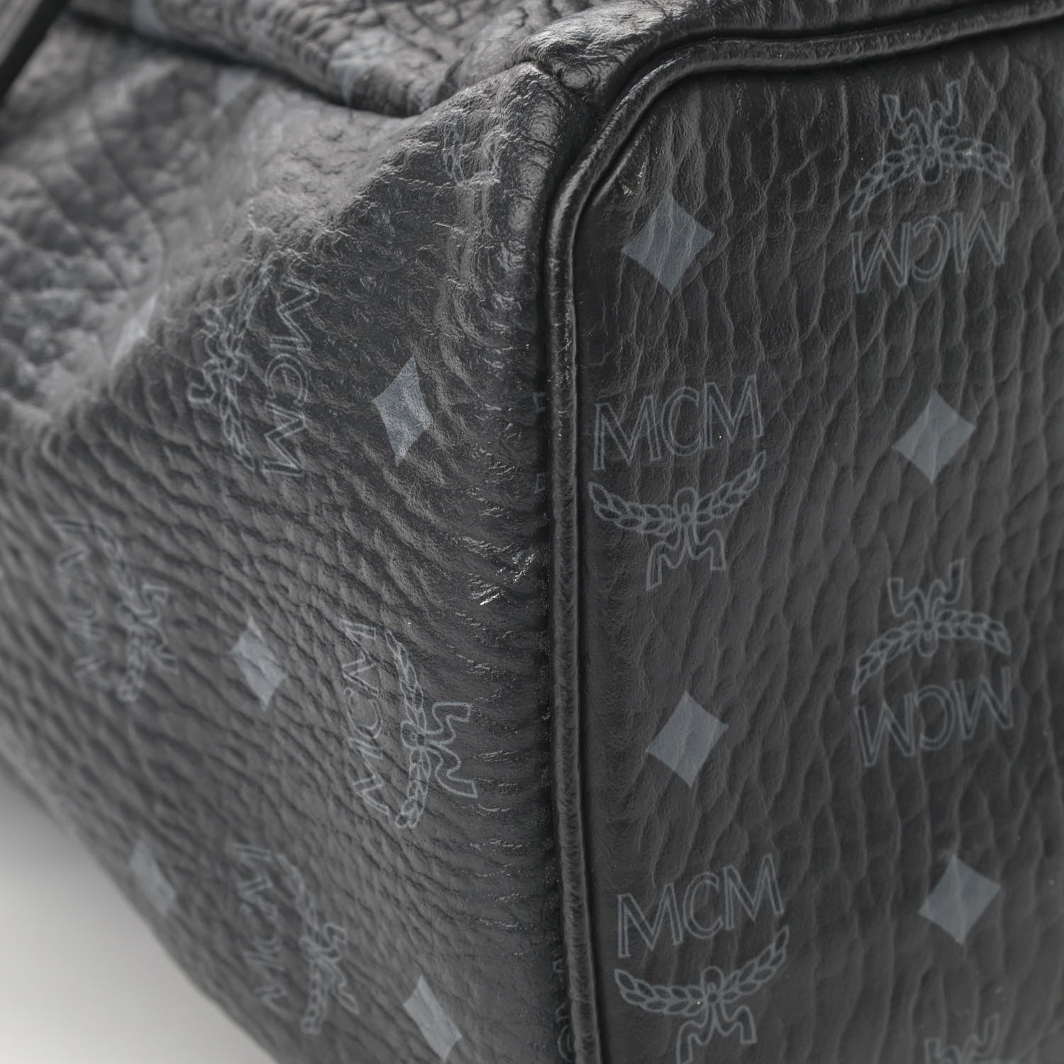MCM Visetos Studded Medium Stark M Backpack Black 12 of 14