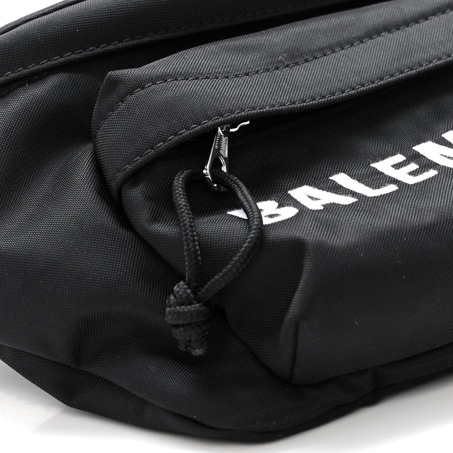 Balenciaga Sport Nylon Logo Embroidered Wheel Beltpack Black 9 of 10