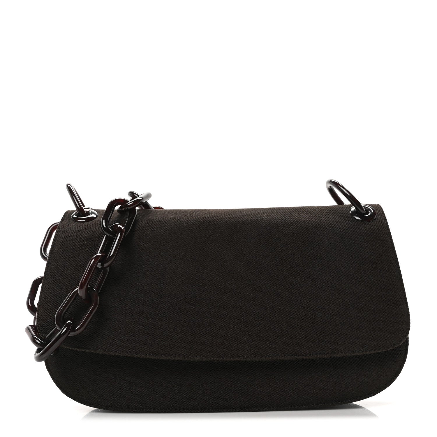 Prada Tessuto Nylon Swing Chain Shoulder Bag Brown 1 of 9