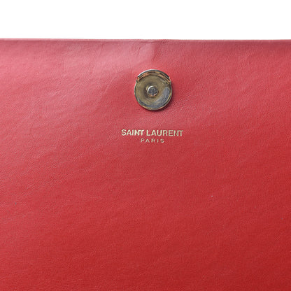 Saint Laurent Smooth Calfskin Medium Classic Monogram Kate Tassel Satchel Lipstick Red 7 of 23