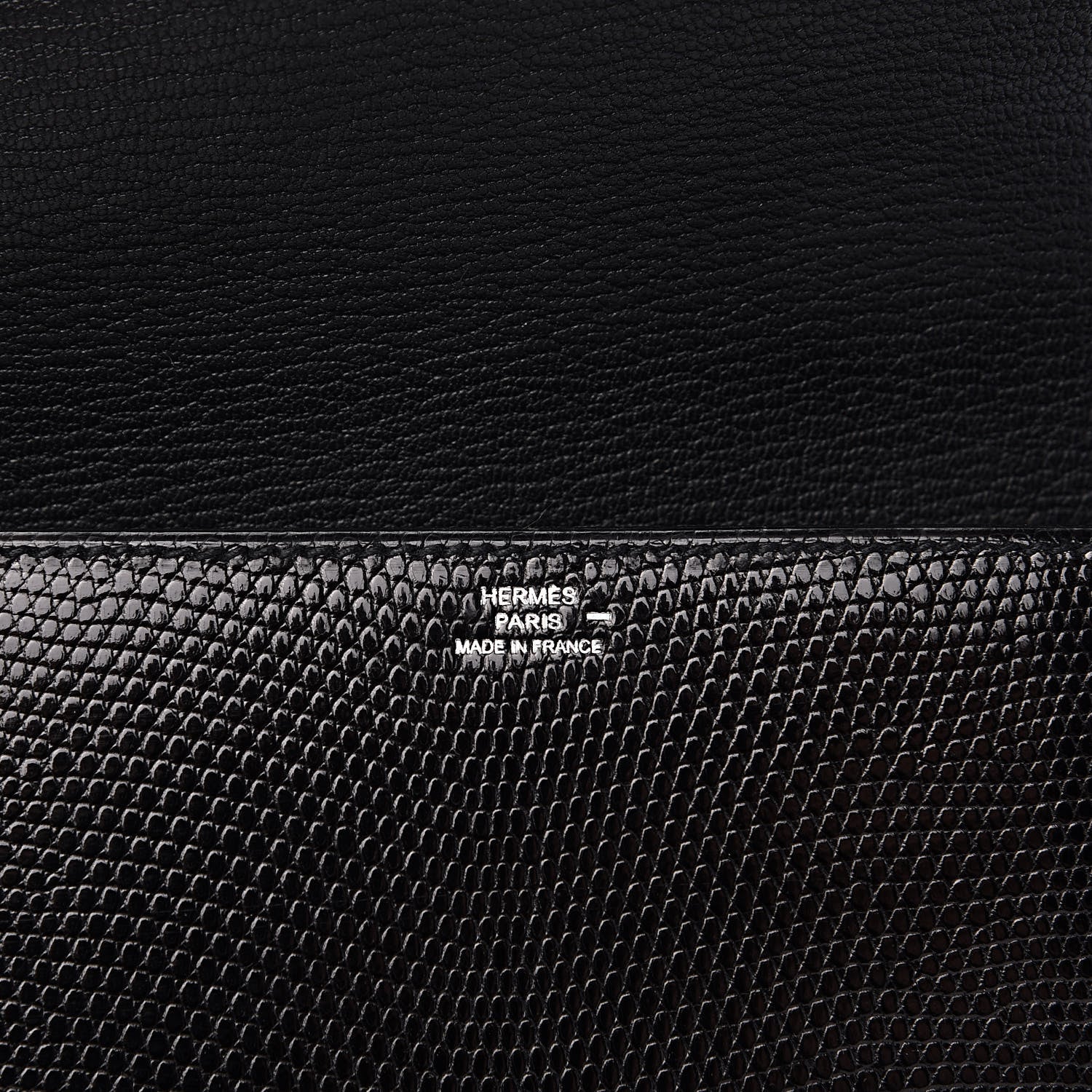 Hermes Lizard Medor Clutch 23 Black 6 of 11