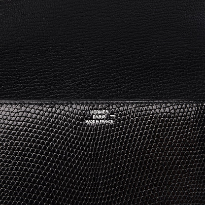 Hermes Lizard Medor Clutch 23 Black 6 of 11