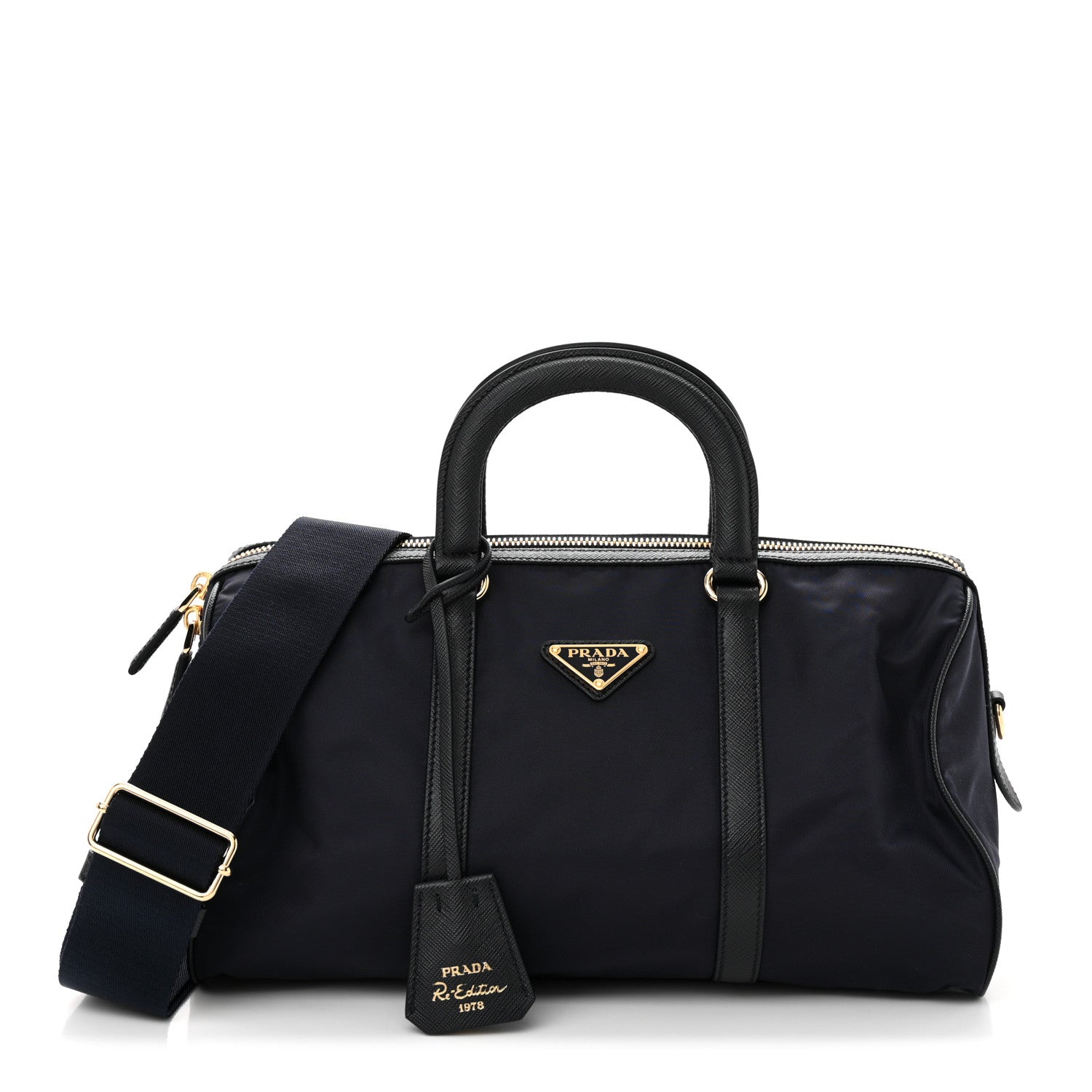 Prada Re-Nylon Saffiano Medium Re-Edition 1978 Top Handle Bag Bleu 1 of 9