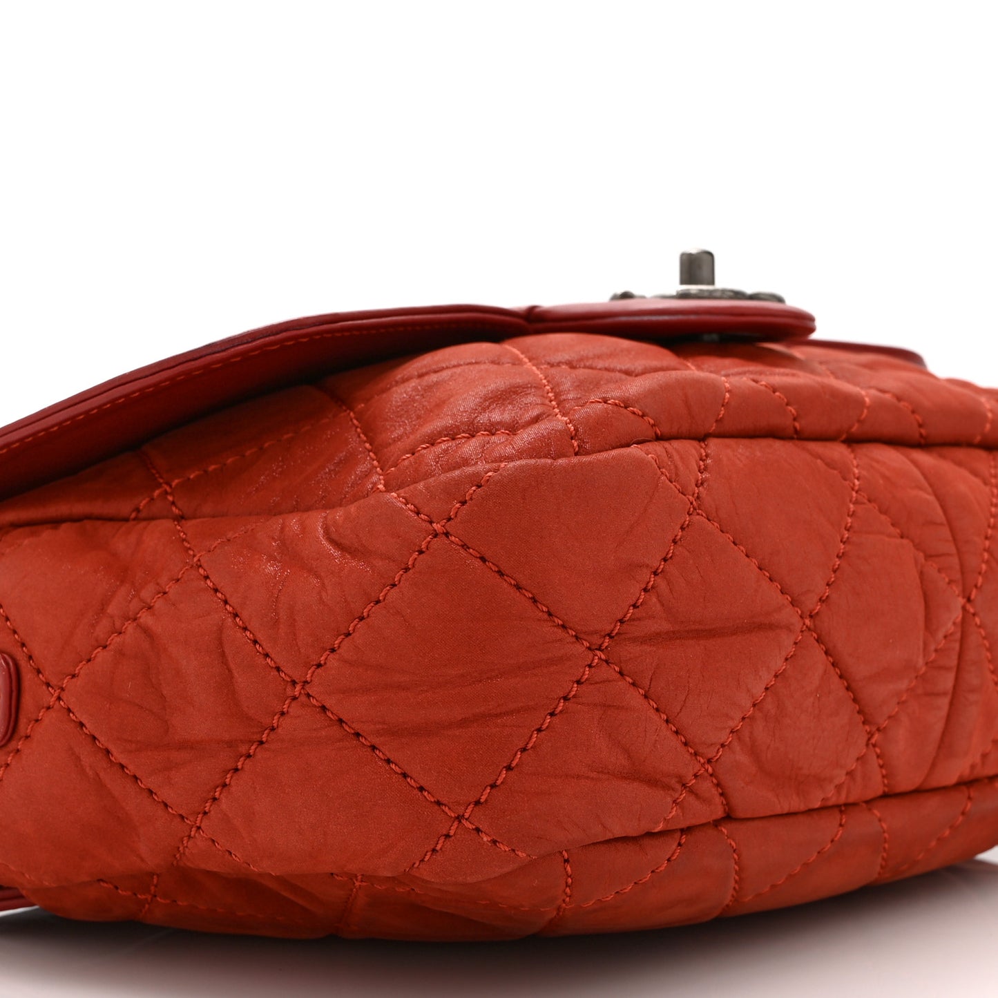 Iridescent Calfskin Medium In the Mix Flap Red