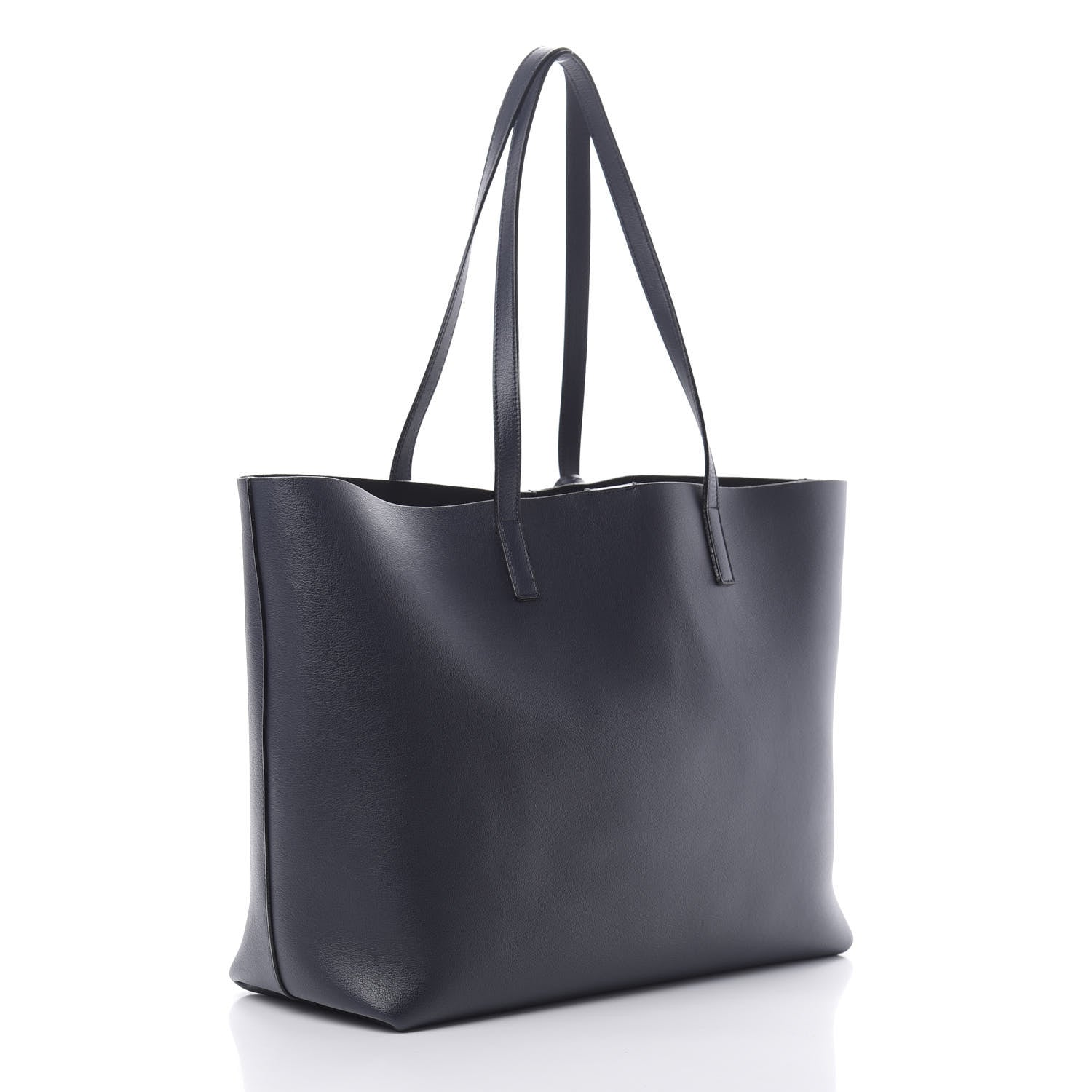 Saint Laurent Calfskin Large Shopping Tote Navy 4 of 12